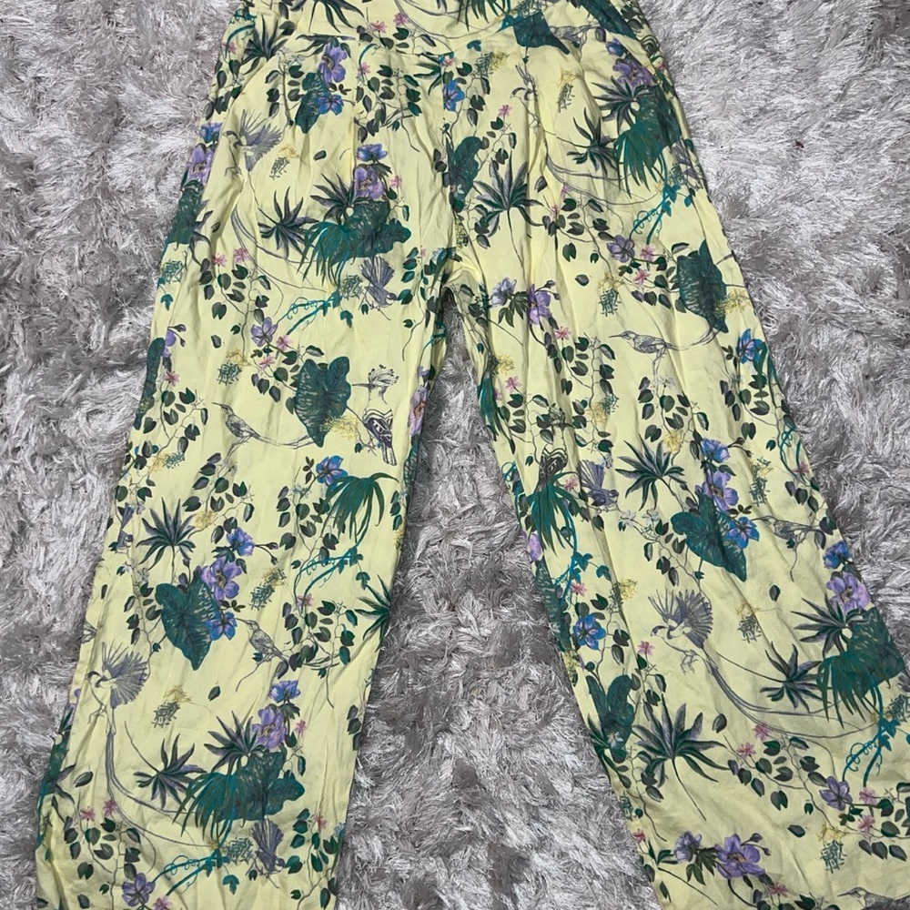 INC Plus Linen Floral Print Wide-Leg Pants